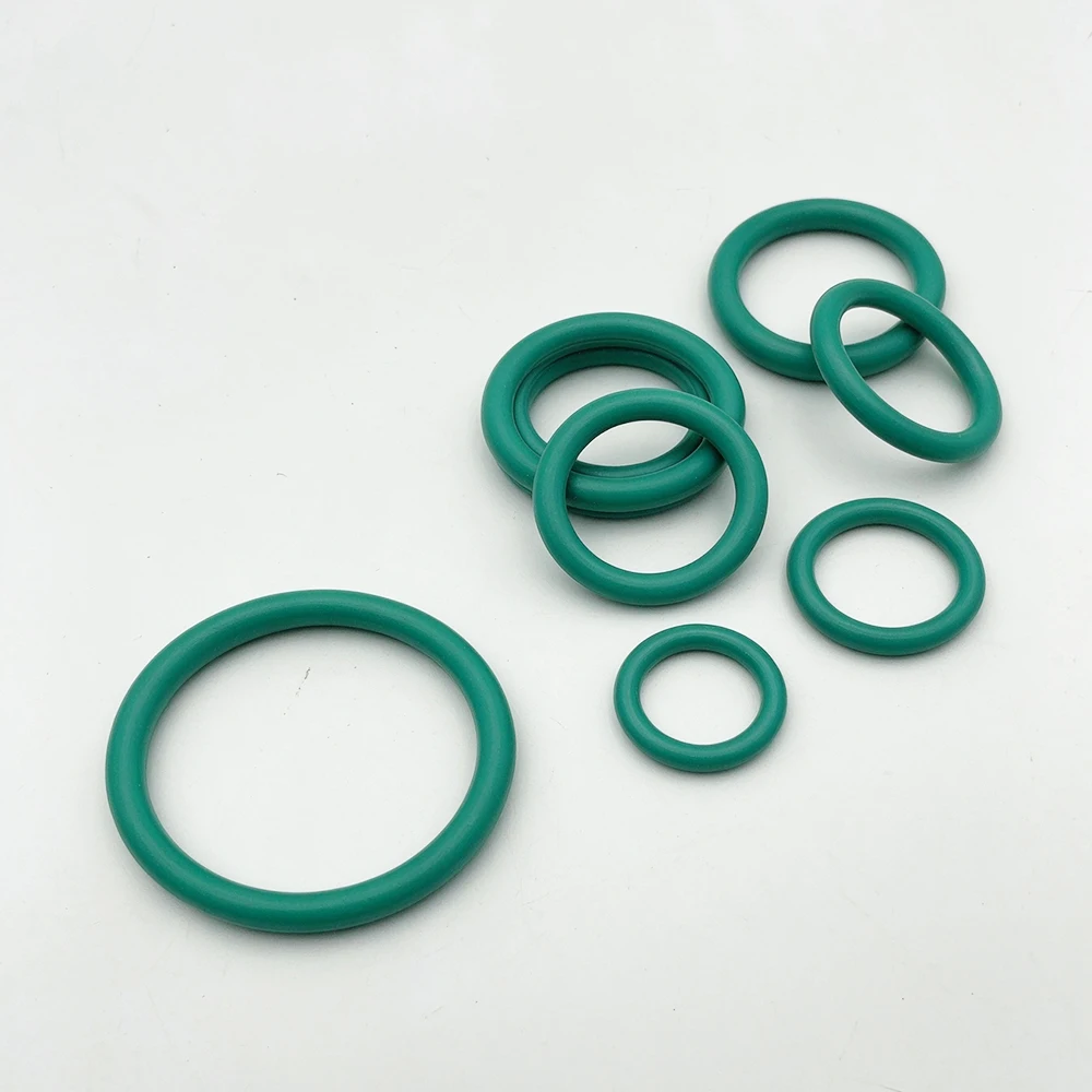 Green Fluororubber O-Ring CS 3.1mm Outer Diameter 10-30mm, Corrosion-Resistant and Leak Proof Rubber Ring for Chemical Equipment
