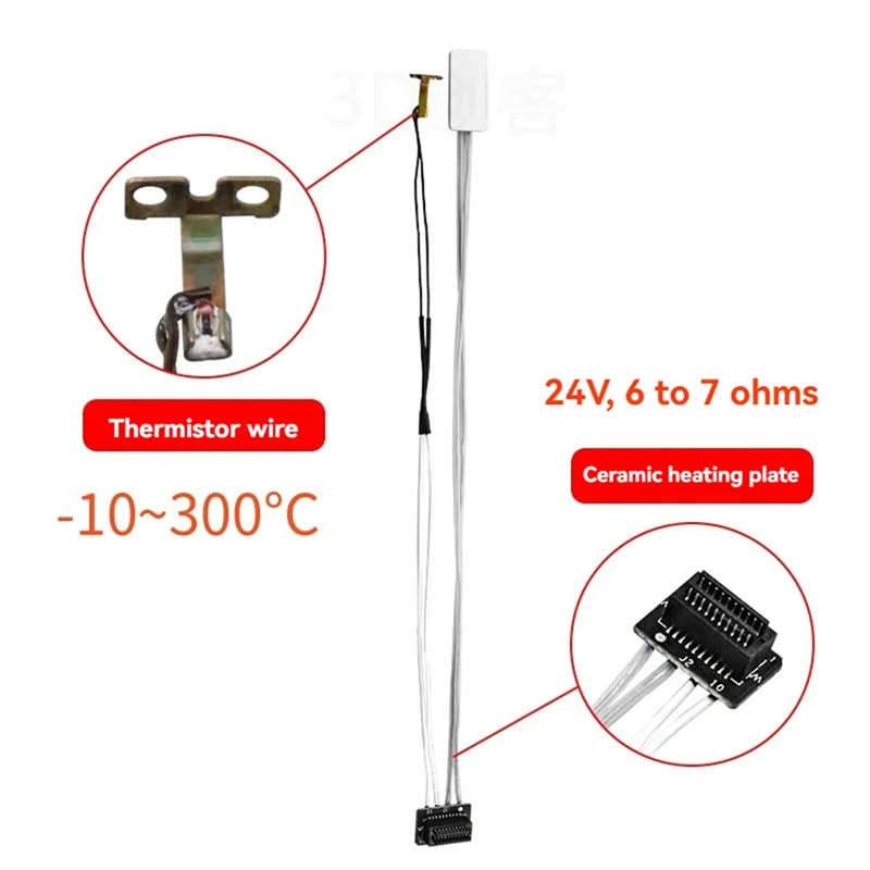 【¡¡Casa de precio! !】Para impresora 3D de laboratorio de bambú A1, conjunto de Kit de calefacción Hotend, 2 juegos de calentador Hotend para accesorios de impresoras 3D A1, A1 MINI