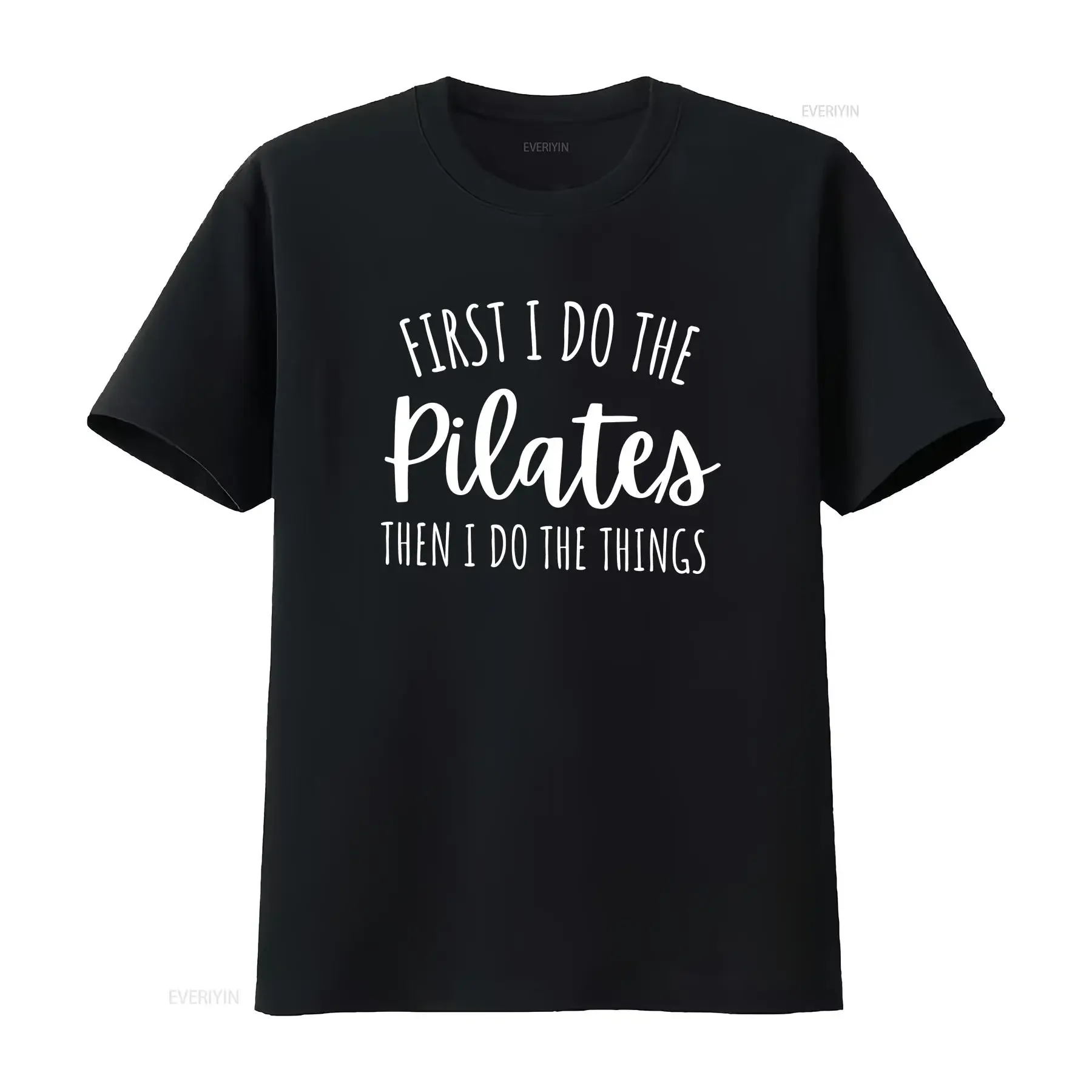 First I Do Pilates Then The Things T Shirt namaste gift for yogi meditation yoga tee instructor vintage Washed Stylish