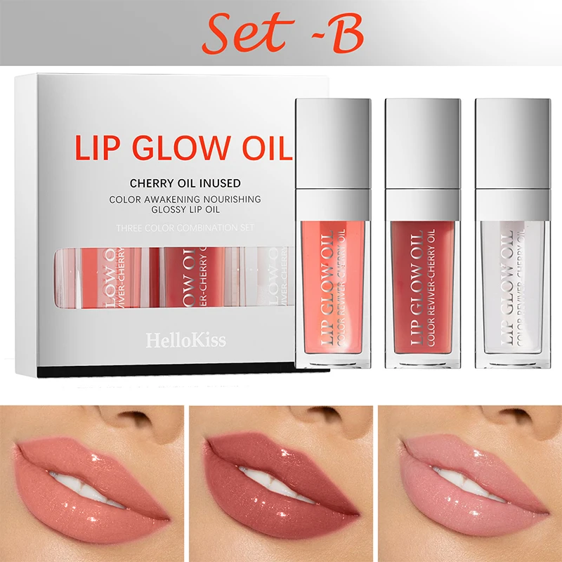 3 Stuks Plumping Lip Olie Hydraterende Lip Glow Olie Sappige Lipgloss Langdurige Voedende Lip Glow Olie Niet Plakkerig