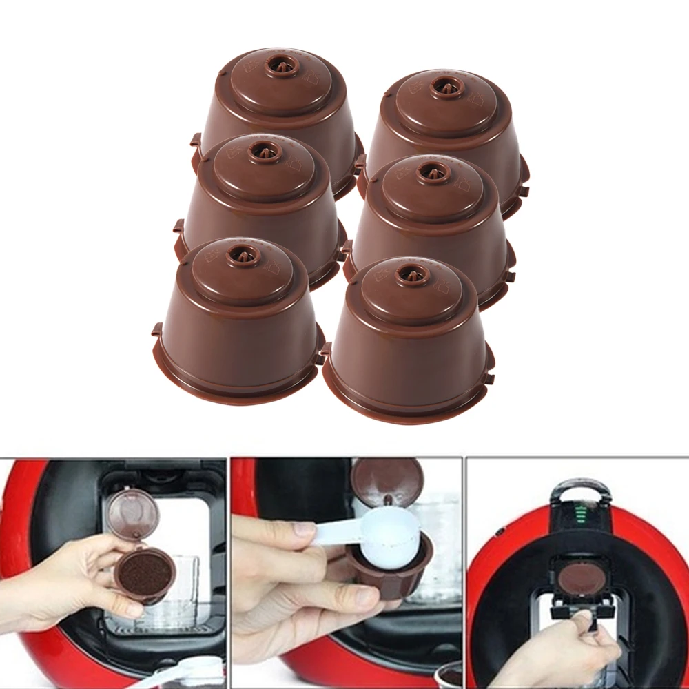 6-color Refillable Coffee Capsule Filter Screen Cup Recyclable Coffee Capsule