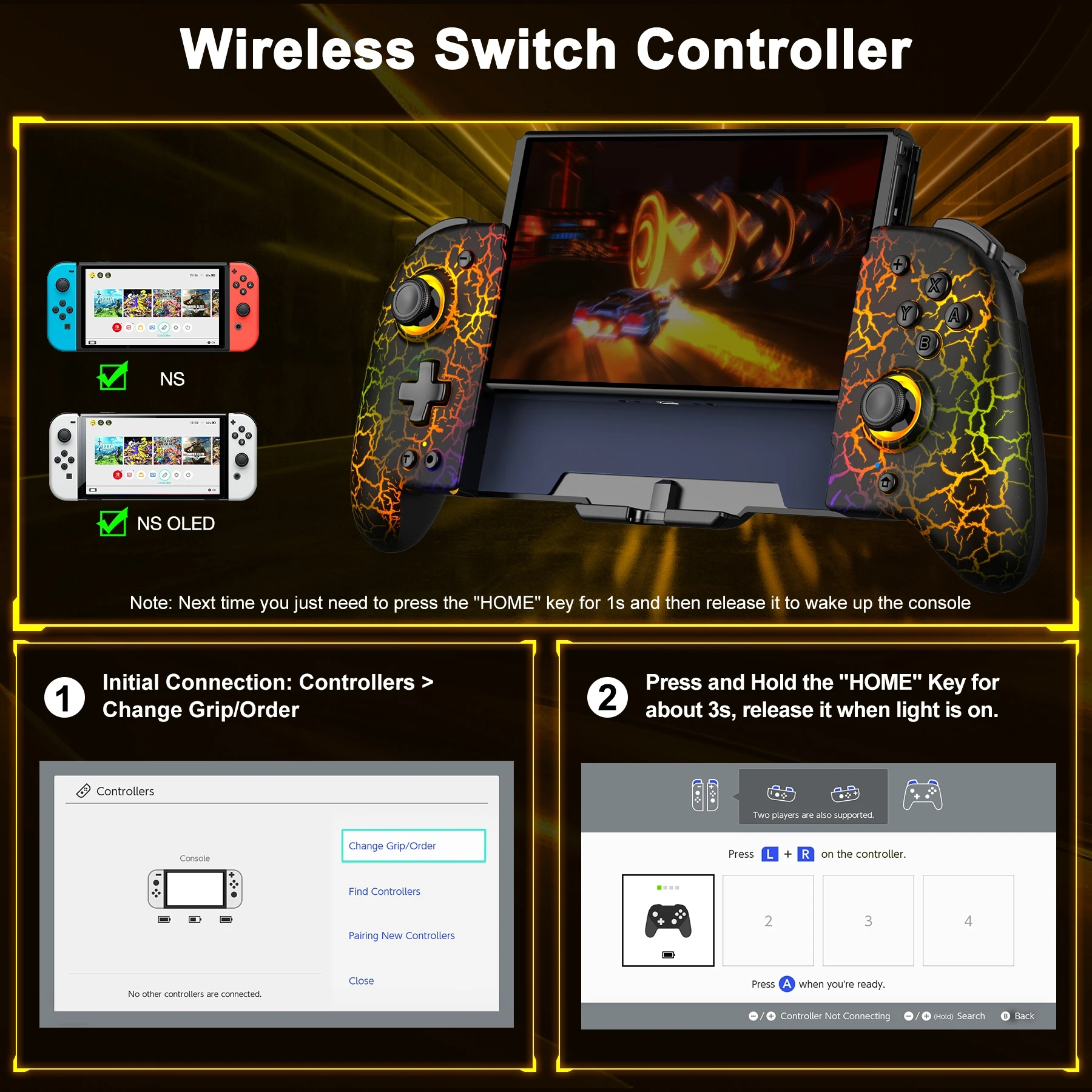 BEBONCOOL JC200 Switch OLED Gamepad 6-Axis Gyro