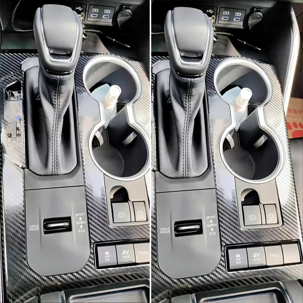 

For Toyota Highlander Kluger XU70 2021-24 Interior Control Panel Door Handle Carbon Fiber Stickers Decals Car styling Accessorie