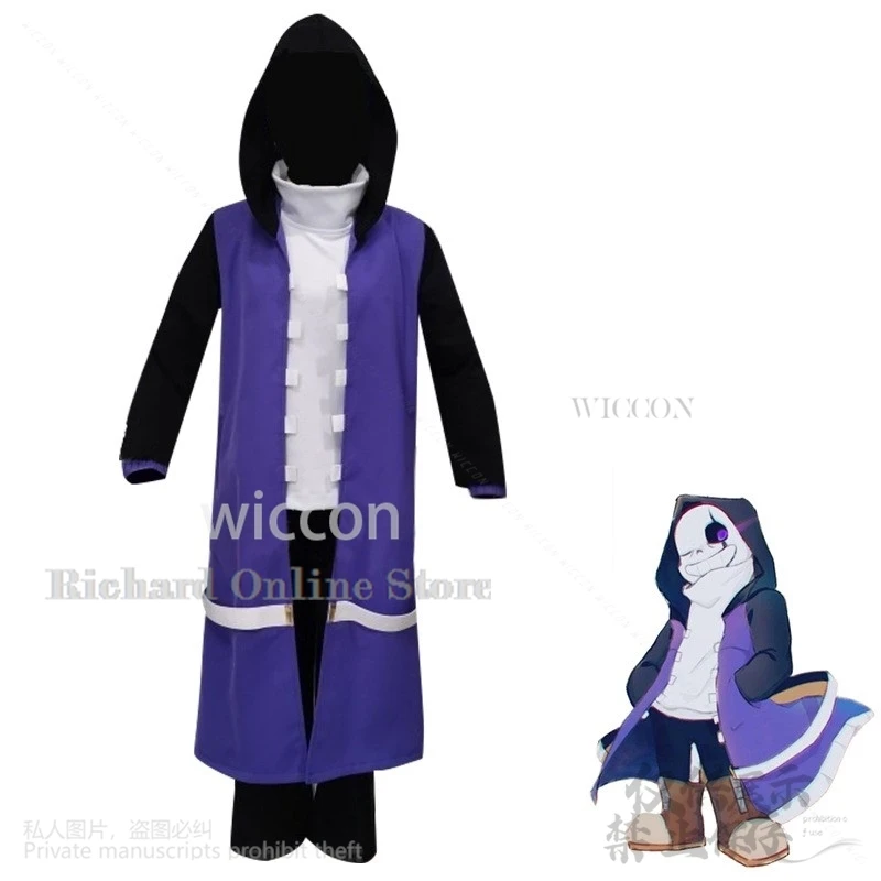 Anime Game Under Legend Epic Sans Cosplay Costume Adult Coat Pants Role Play Suit Halloween Christmas Carnival Party Customized