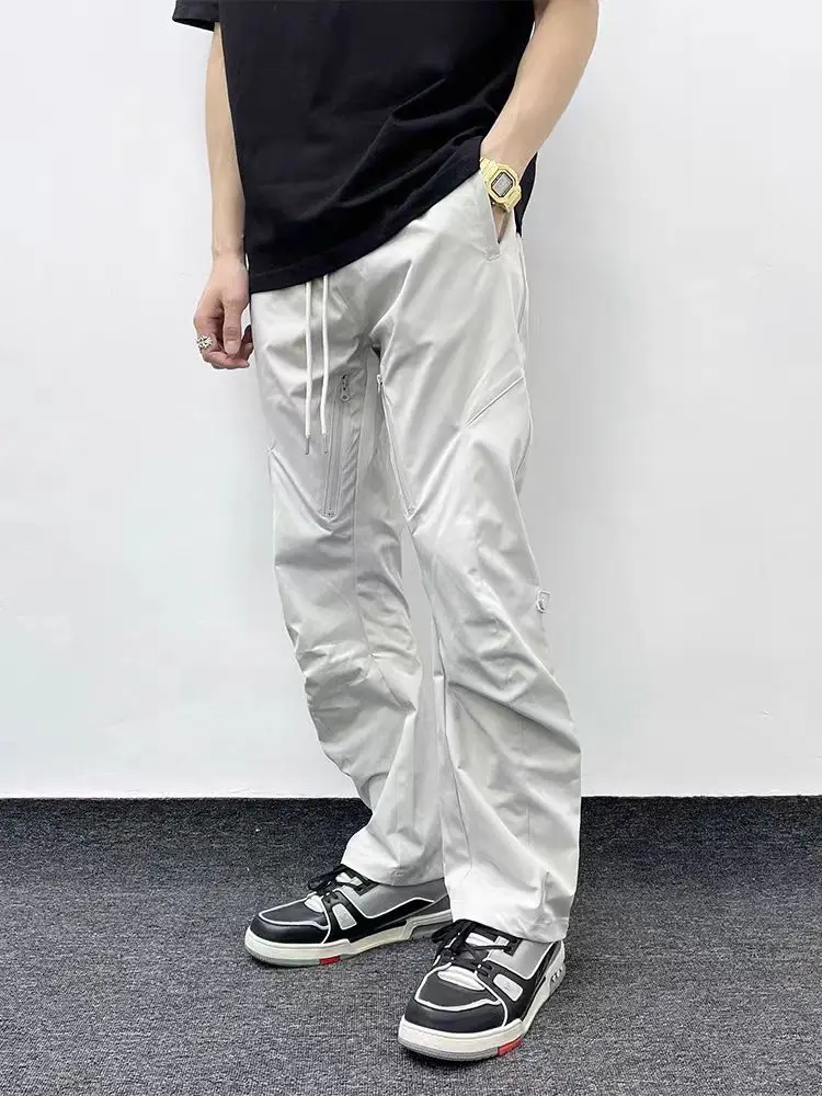 

American Vibe уличный дизайн брюки на молнии мужские модные свободные спортивные ветровки в стиле хип-хоп повседневные брюки осенние длинные брюки