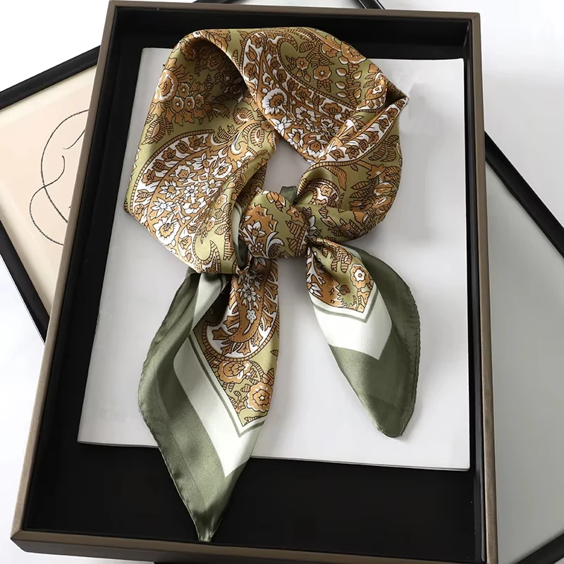 

Ladies' Luxury Scarf Square Scarf for Women Neckerchief Female Headband Hair Wrap Print Ladies Foulard Fashion Hijab Bandana