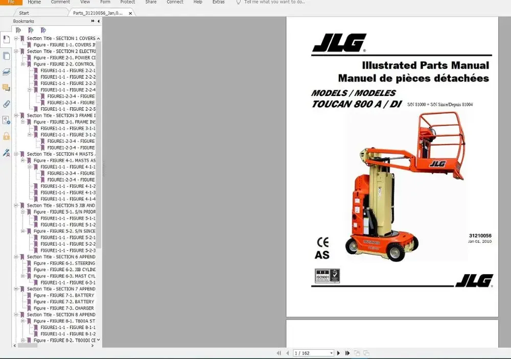 

Служба и руководства по эксплуатации лифтингу JLG 2022, полный PDF, 45 ГБ