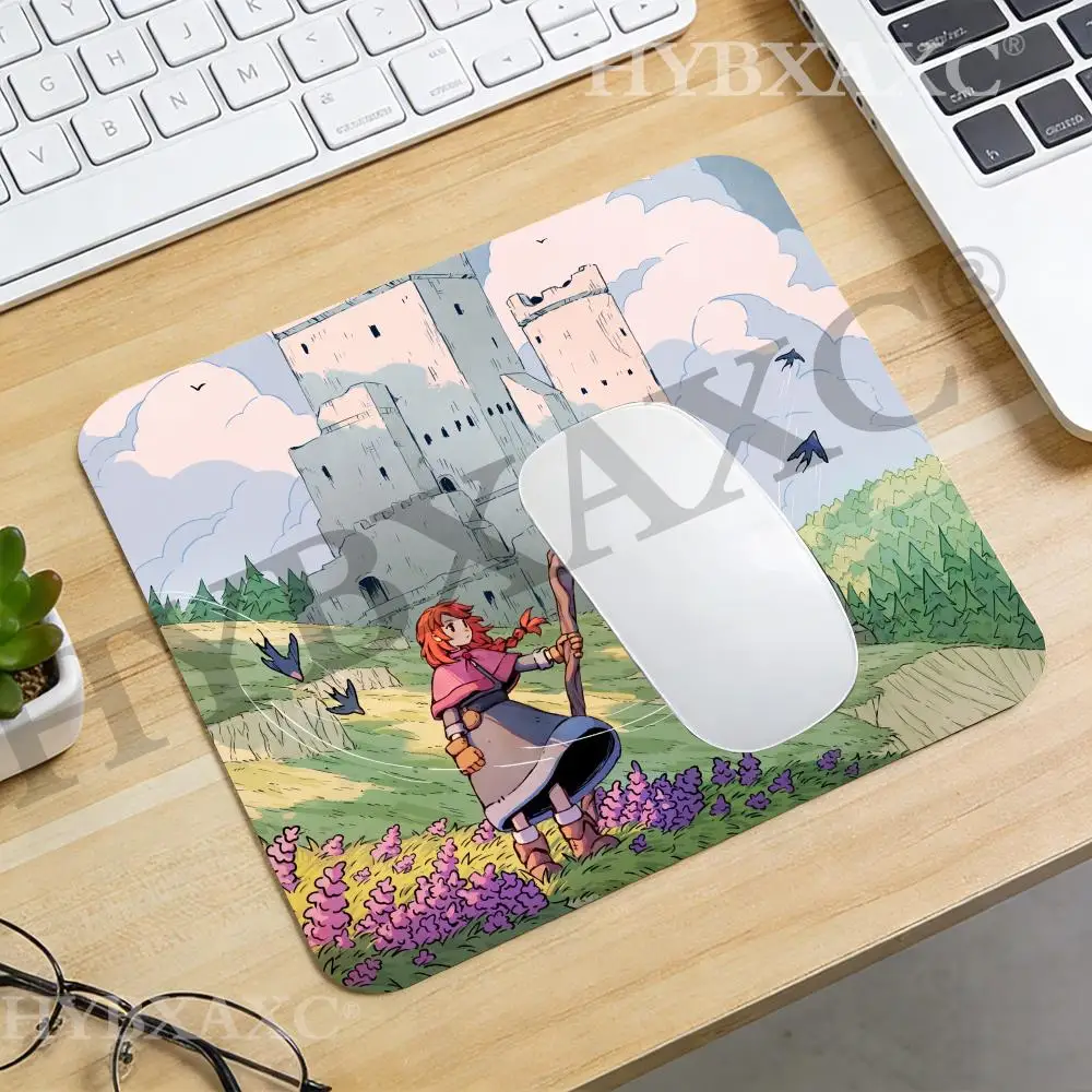 HYBXAXC Anime Castle Adventure Girl Mouse Pad Large Fantasy Desk Mat for Gaming Office for Work Setup, Computer Accessories