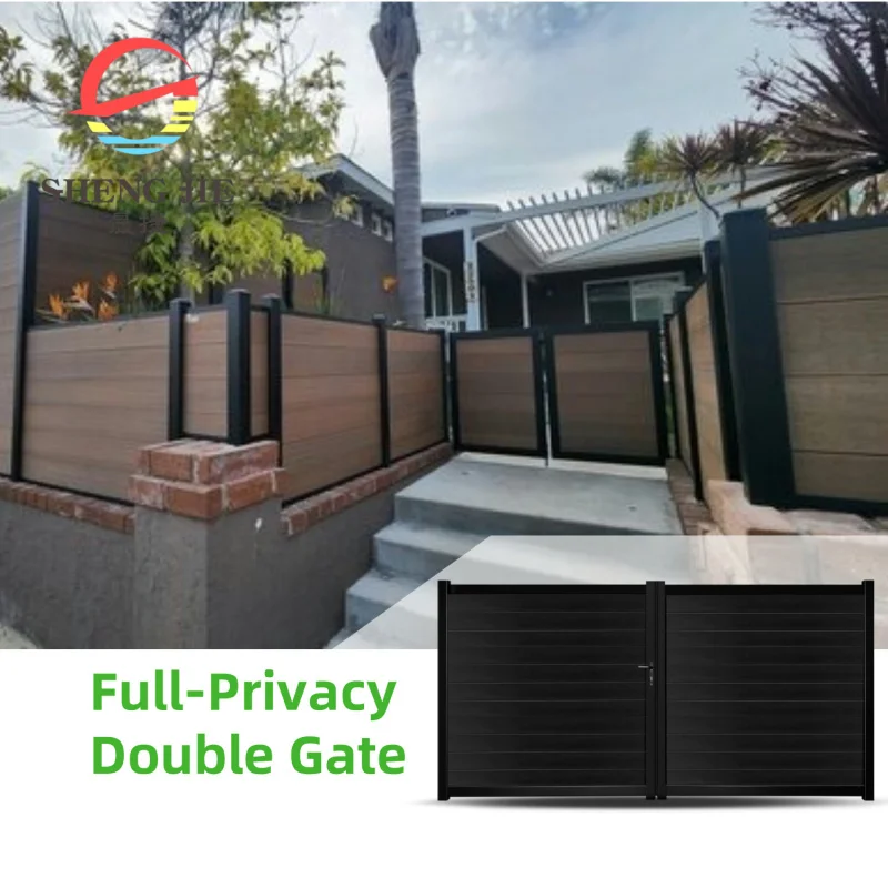 custom.Outdoor Aluminum Alloy Main Gate and Fence Design Home Automatic Sliding Door