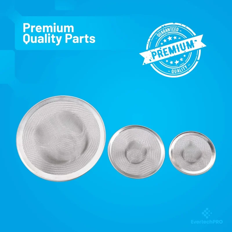 PLB23016 범용 메쉬 싱크 스트레이너, 배수구 스크린 주방 싱크대, 욕실 욕조, 샤워 배수구 - 3 (4-1/2, 2-3/4, 2)