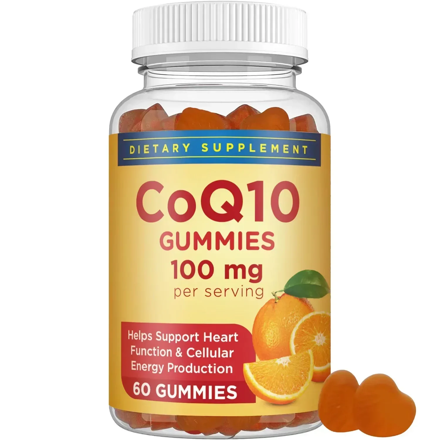 

1 bottle of Coenzyme Q10 gummy candy enhances body resistance boosts metabolism and protects cardiovascular health