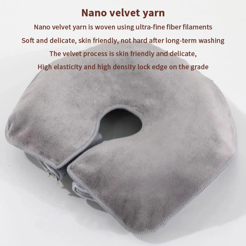 

Microfiber Head Pad Towels U-Shaped Facial Pillow Covers Thickened Headrest Cushion Facial Care Beauty SPA Massage Supplies