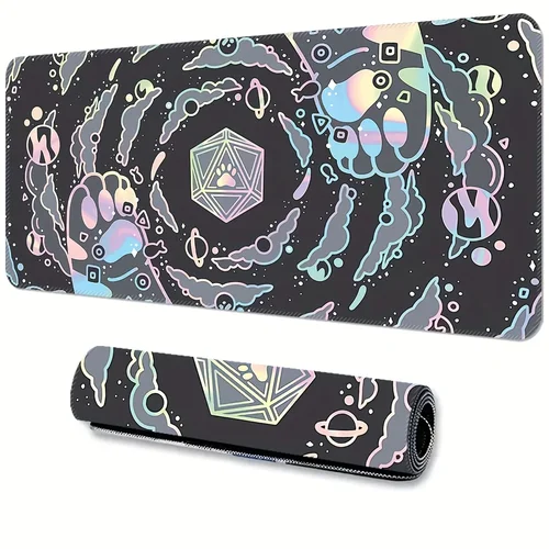 Imagen 2 del producto Alfombrilla de ratón grande para juegos con diseño de garra flotante, alfombrillas de mesa de juegos para ordenador de oficina HD, alfombrillas de escritorio de teclado largas antideslizantes de goma XXL