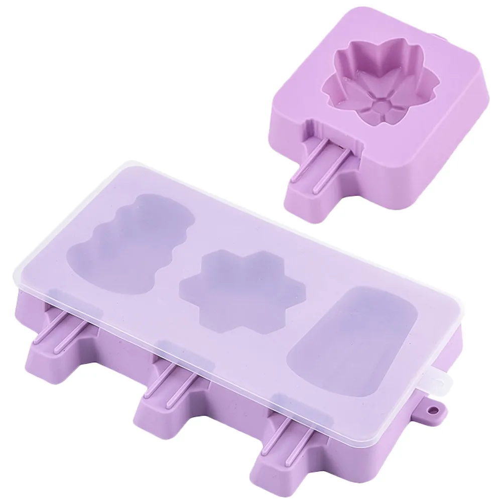2Pcs Premium Food-Grade Silicone Ice Cream Mold for Homemade Ice Pop Yogurt Fruit Juice Puree Jellies DIY Treats Maker