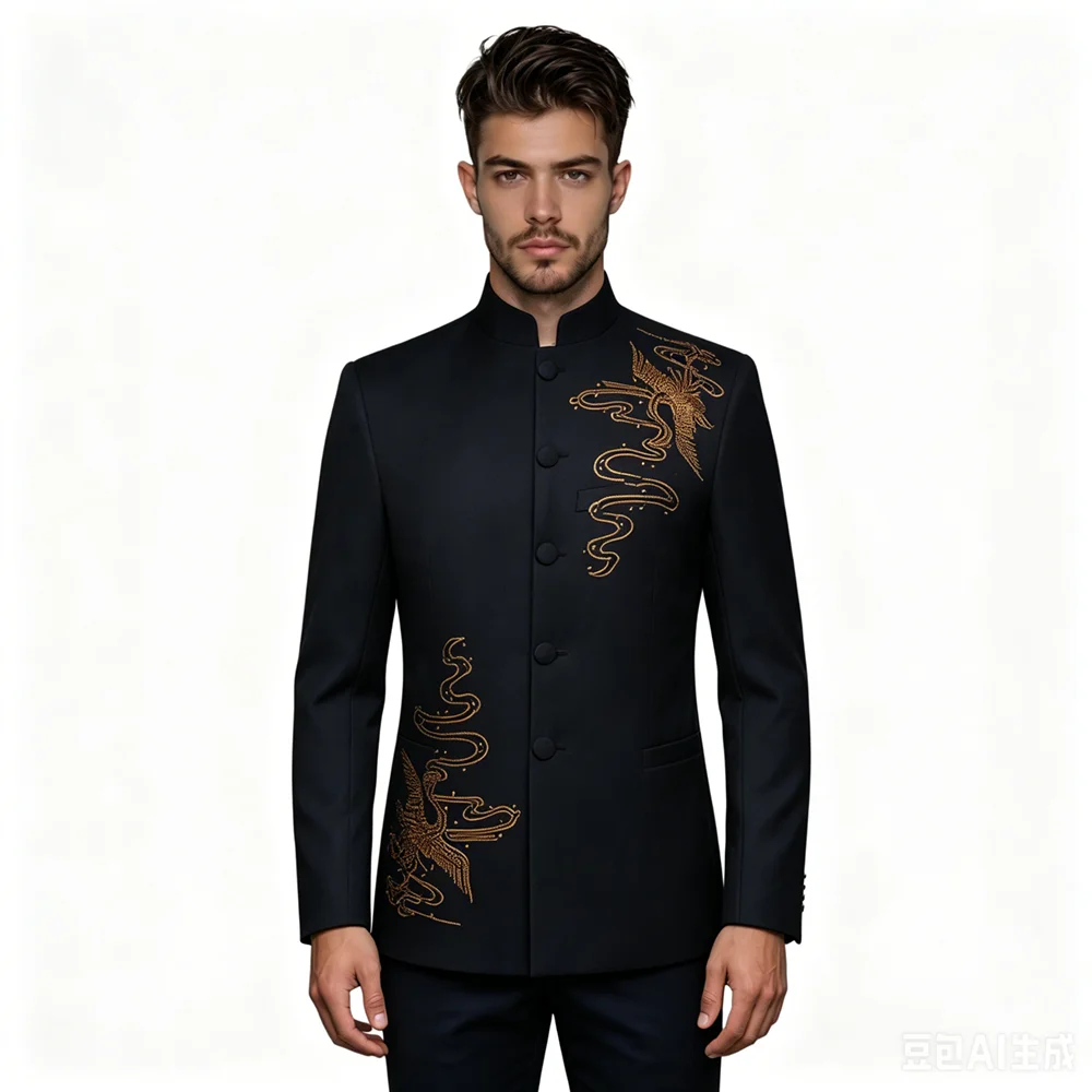 

Animal Print Man Suit Velvet Groom Tuxedos Shawl Lapel Groomsman Suit Custom Made Wedding Suit New Design Velvet Dinner Suit
