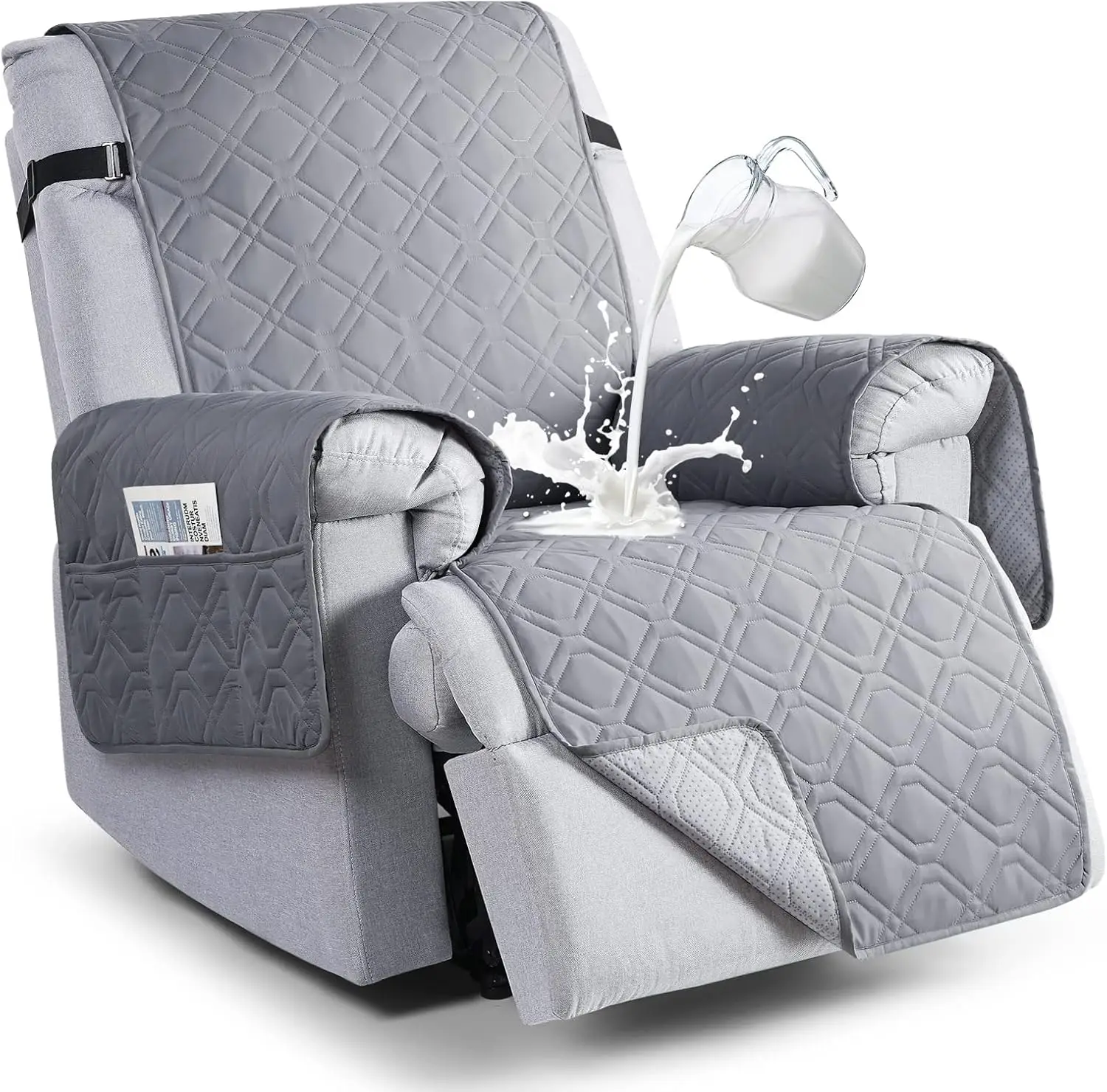 

100% Waterproof Recliner Chair Covers, Recliner Cover Non-Slip Dog Chair Cover Furniture Protector Washable Slipcover With