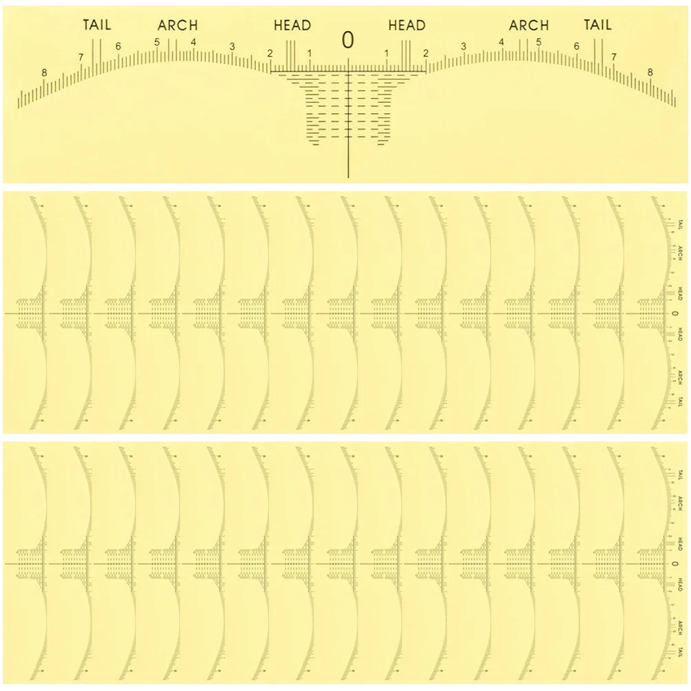 

100 шт. шаблон, одноразовая наклейка, инструмент для формы бровей, инструменты, ПВХ, формирователь маркера
