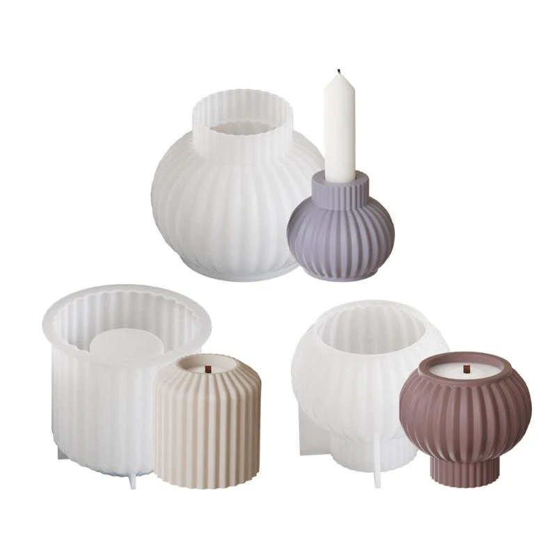 Reusable Silicone Mold Stylish Striped Bases Moulds Hand-Making Accessories Suitable for Making Home Decoration