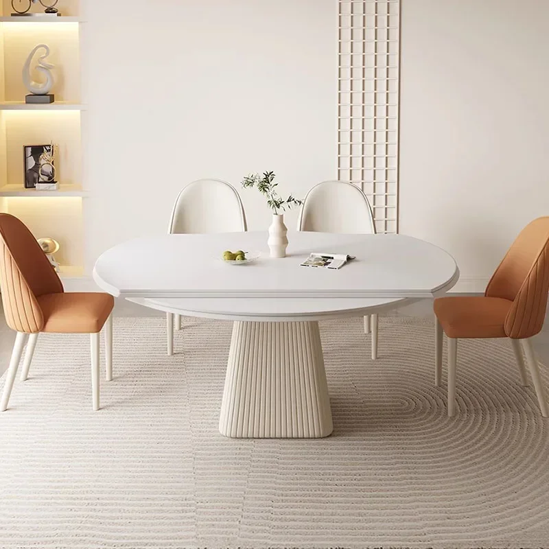 Room Hallway Dining Table Extendable Modern Salon Office Wooden Mobile Dining Table Luxury Mesas De Comedor Kitchen Furniture