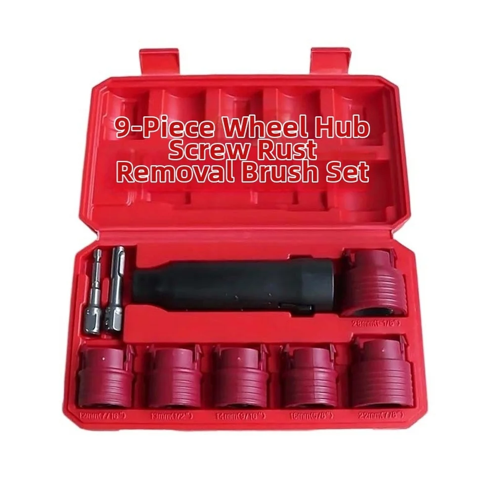 Drill Attachment Brush Hub Rust Brush 45 Carbon Steel High Rpm Resistant Humid Environment Stable For Tire Changes