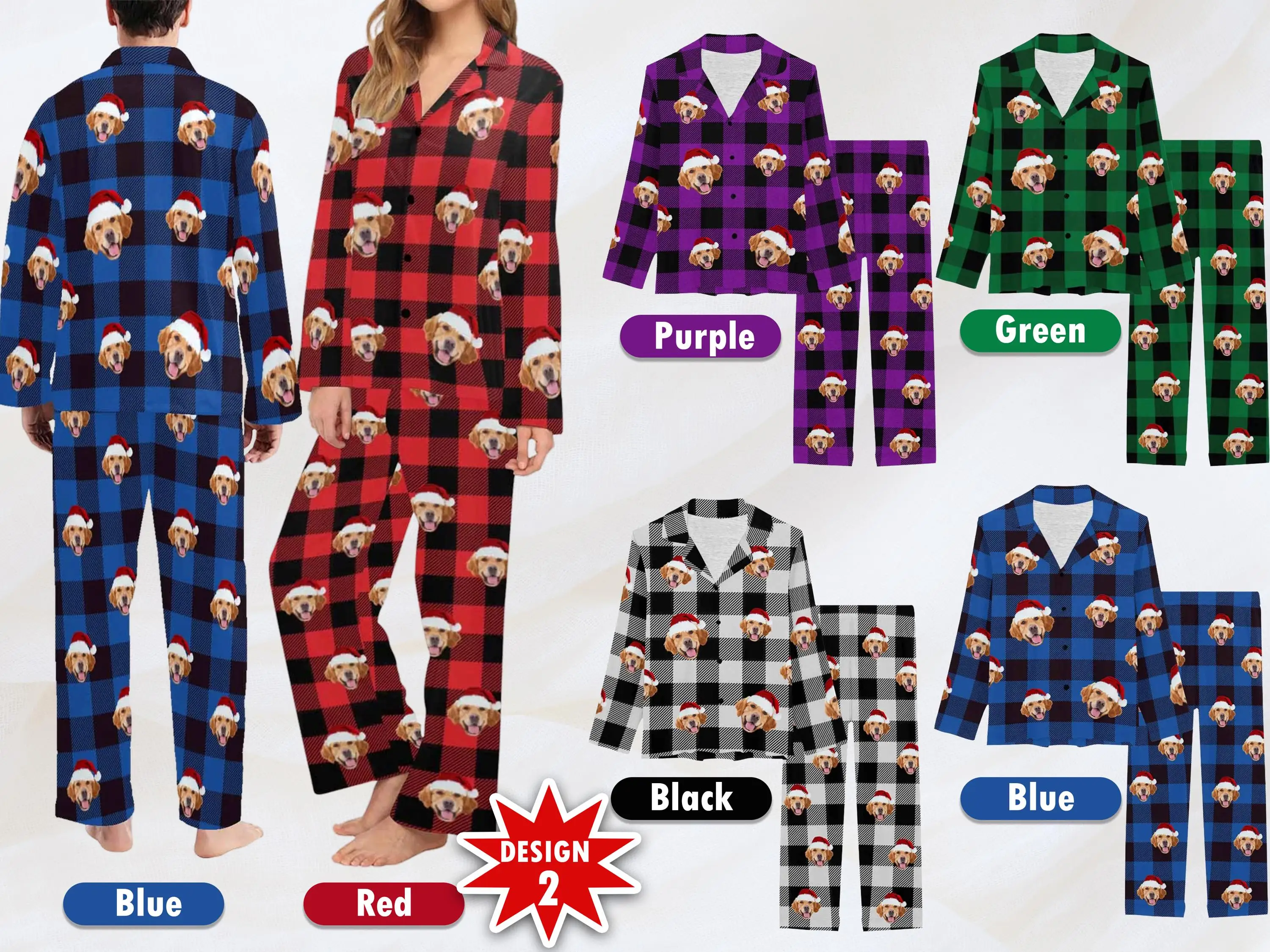 Custom Face Christmas Couple Pajama Pants Holiday Family Pajama Party Funny Pajama Gifts For Women/Men Pajama Pants Sweatshirts