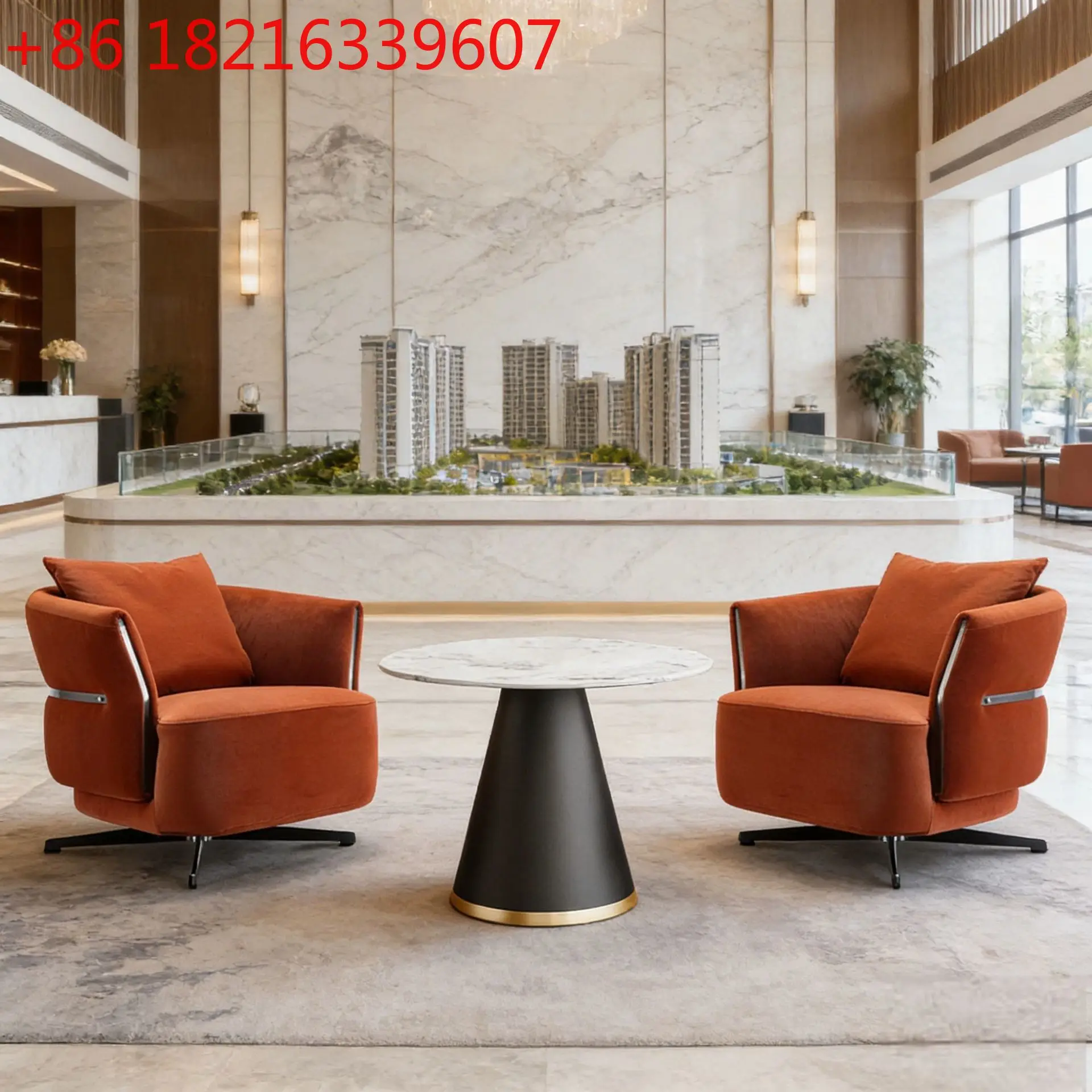 YAO factory direct sales revolving leisure Italian minimalist sales office reception negotiation chair club hotel business