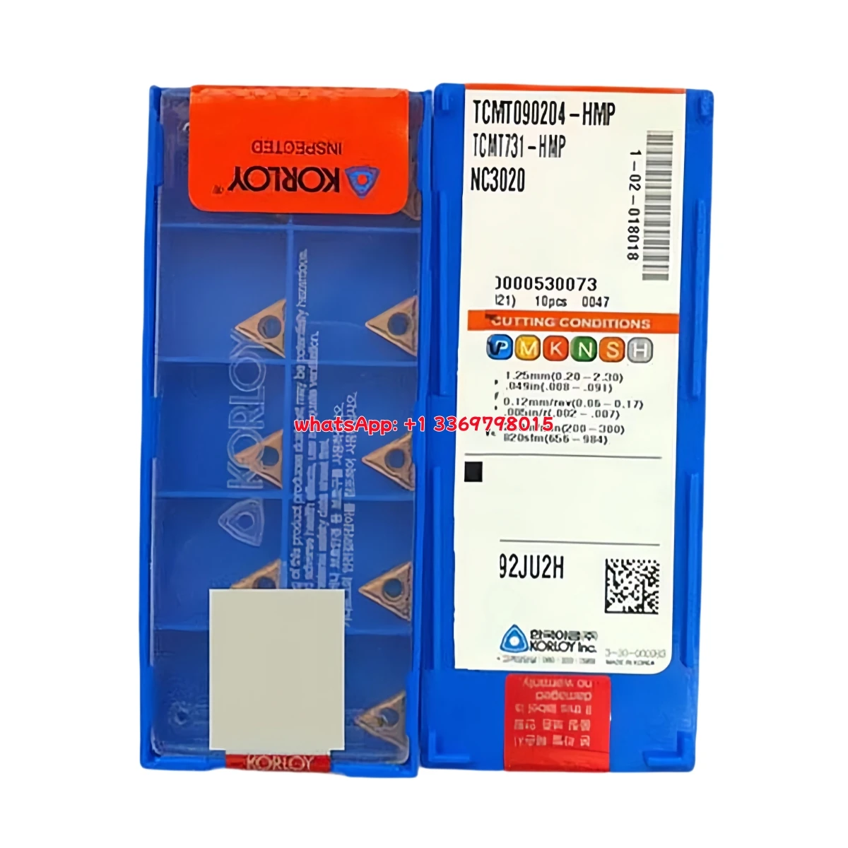 KORLOY 100% Original TCMT TCMT09 TCMT11 TCMT090204 TCMT110208 HMP NC3030 Medium Finishing Carbide Turning Inserts TurningTools