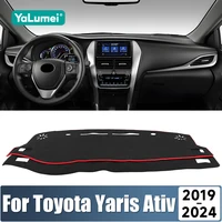 Para Toyota Yaris Ativ 2019 2020 2021 2022 2023 2024 alfombrilla para salpicadero de coche parasol almohadilla antideslizante accesorios de cubierta de escritorio de instrumentos