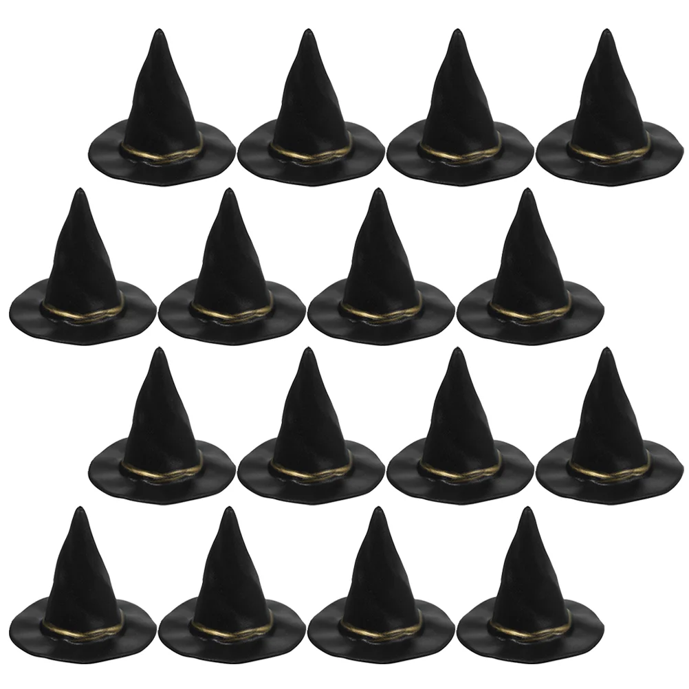 12 Pcs Witch Hat Miniature Halloween Costume Set Party for House Hats Drinks Plastic Crafts Child Decorations Outdoor