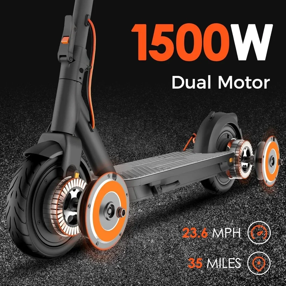 Electric Scooter Scooter for Hilly Area Riders, Dual Motor Climber Electric Scooter for Adults