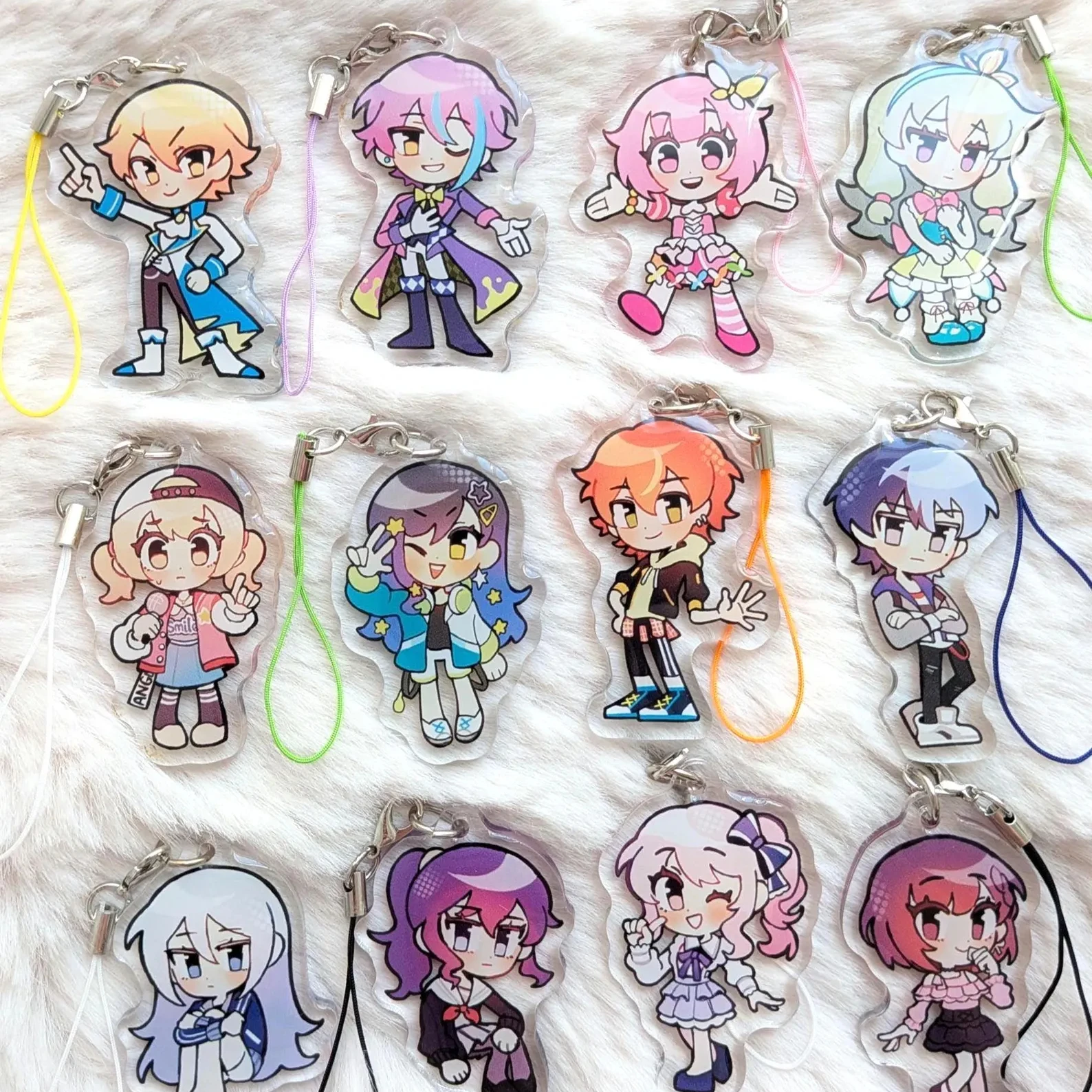 Project Sekai Acrylic Charms Collectible Keychains WonderlandxShowtime Vivid Bad Squad Nightcord Anime Fan