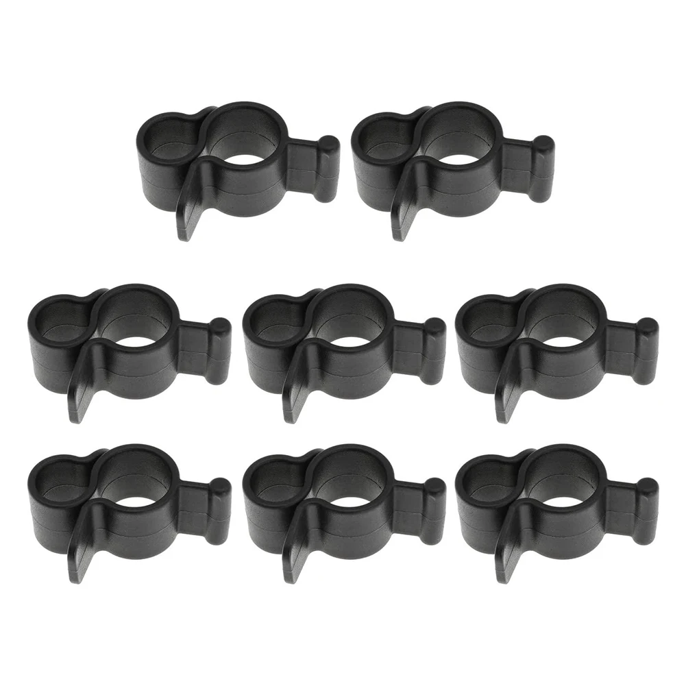 10pcs clip per tende da sole ganci clip campeggio viaggio Caravan morsetto per corda nera ganci per tende scivoli nel canale della barra del rullo della tenda da sole