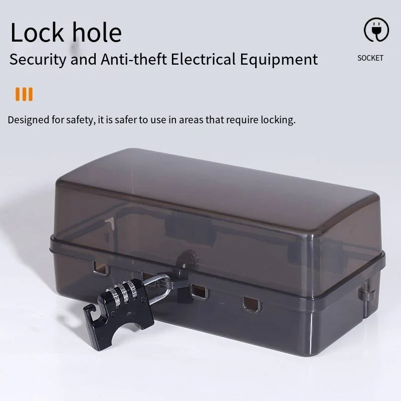 Lockable Waterproof Outdoor Electric Vehicle Charging Plug Box Anti-theft Storage Case for Battery Car Charger