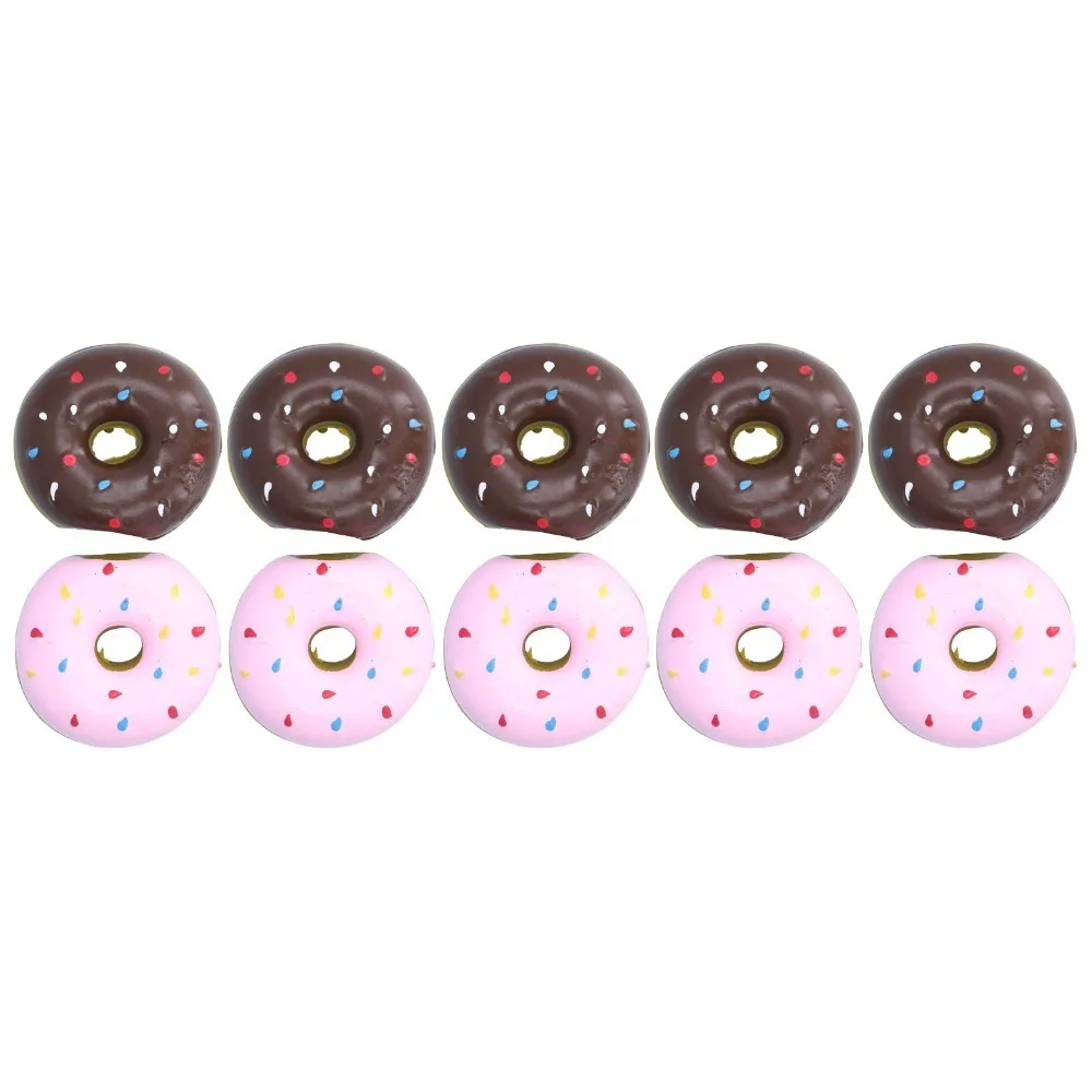 10pcs Latex Latex Dog Donut Shape Multi Colors Squeaky Dog Squeaker Built In Lightweight Donut Dog Small Medium Dogs