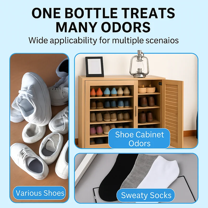 100ML Shoe Deodorizer Freshening Spray for Winter Slippers & Boots Odor Elimination Scent Enhancer for Comfortable Wear