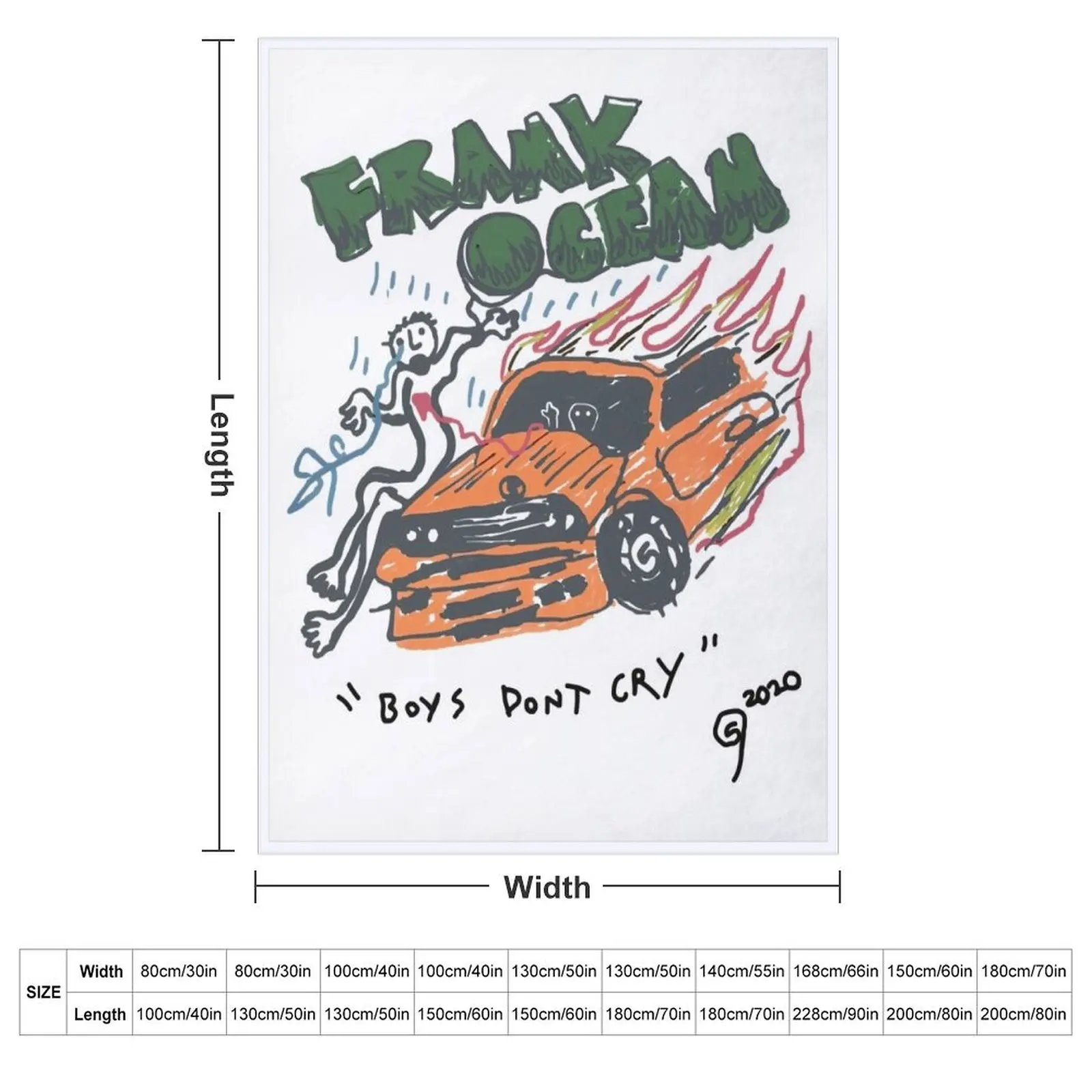 Frank Ocean and the cars of Blonde Throw Blanket Stuffeds Plaid Luxury Brand Flannel Blankets