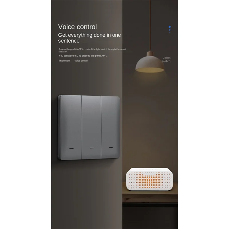 Eccellente-Thoughthome Tuya Zigbee Interruttore di controllo intelligente vocale Interruttore di controllo intelligente Linea di fuoco zero 2 Interruttore Grigio