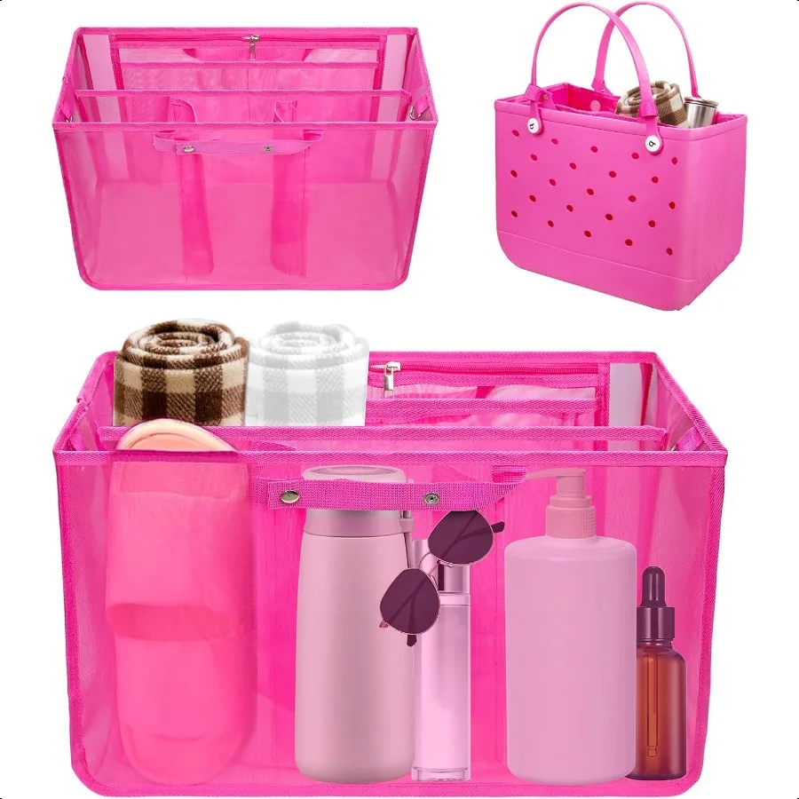 

Beach Bag Organizer Inserts Compatible with Bogg Bag X Large Accories Lightweight Breathable Mesh Beach Tote Bag Divider Pouch
