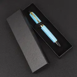 1 Of Premium Marble Pattern Fountain Pen Set - Exquisite Design, High Quality, Luxury Choice, Metal Pen