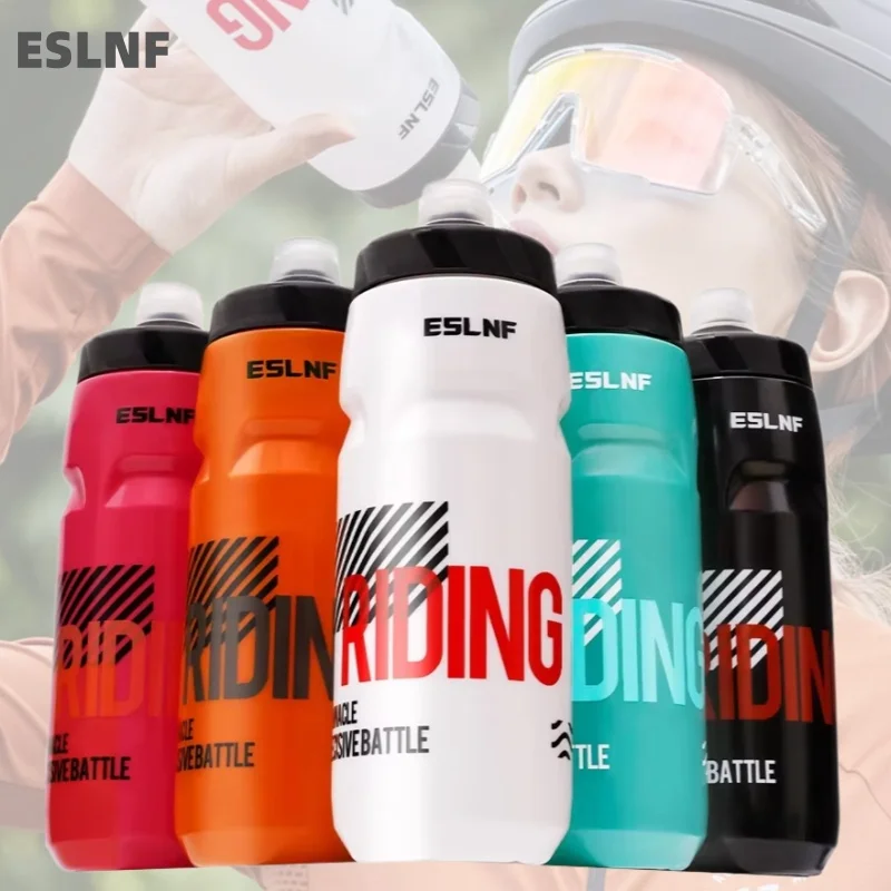 ESLNF 710ml Sport-Trinkflasche, Quetschbare Fahrrad-Wasserflasche, Outdoor-Fitness-Fahrrad-Trinkflasche