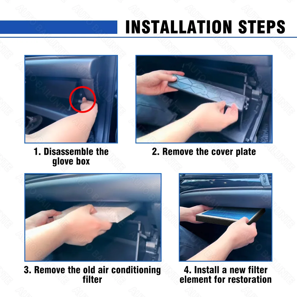 For Chevrolet Traverse 2018 2019 2020 2021 2022 2023 2024 2025 Car Air Filter Conditioner Replacement Kit Car Accessories view 6