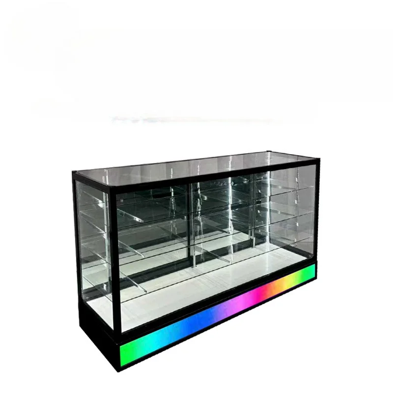 MDF Aluminum Alloy Glass Showcase LED Transparent Showcase