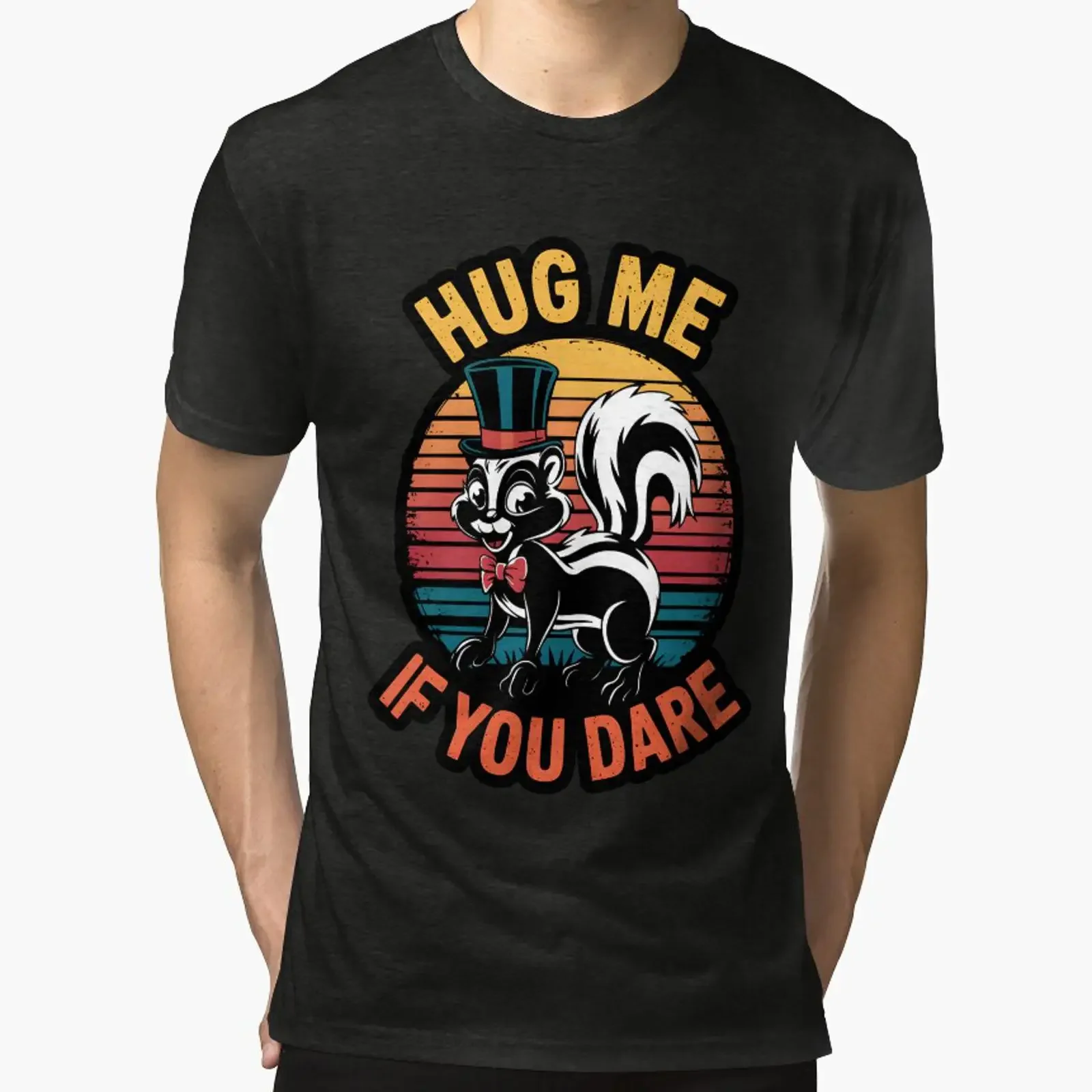 HUG ME Tri blend T Shirt vintage Washed Casual Stretched Top For Everyday Wear Breathable fashion homme designer clothes