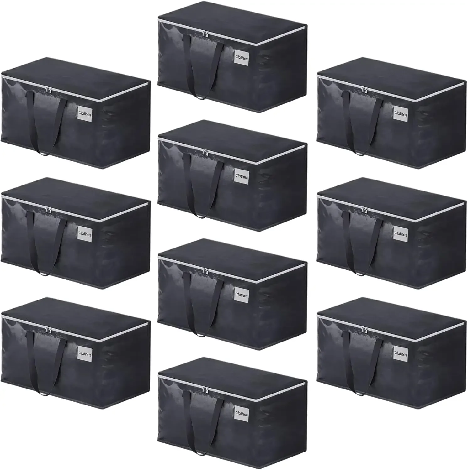 

Moving Bags Heavy Duty with Strong Zippers and Handles Collapsible Moving Supplies, Storage Totes for Packing