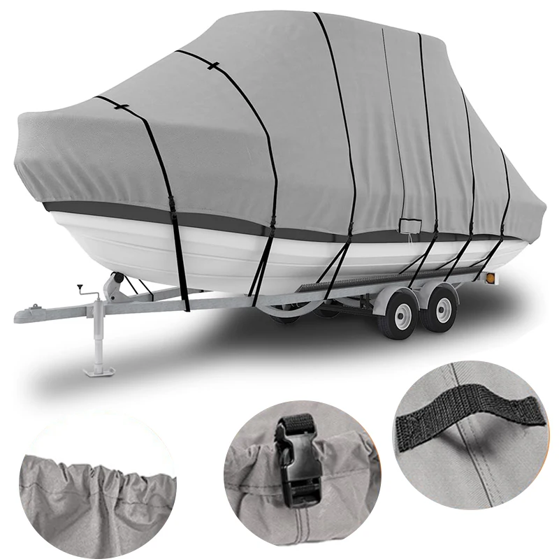 Custom Waterproof Durable Heavy-Duty 600D Canvas Boat Cover Outdoor UV Resistant Boat Cover