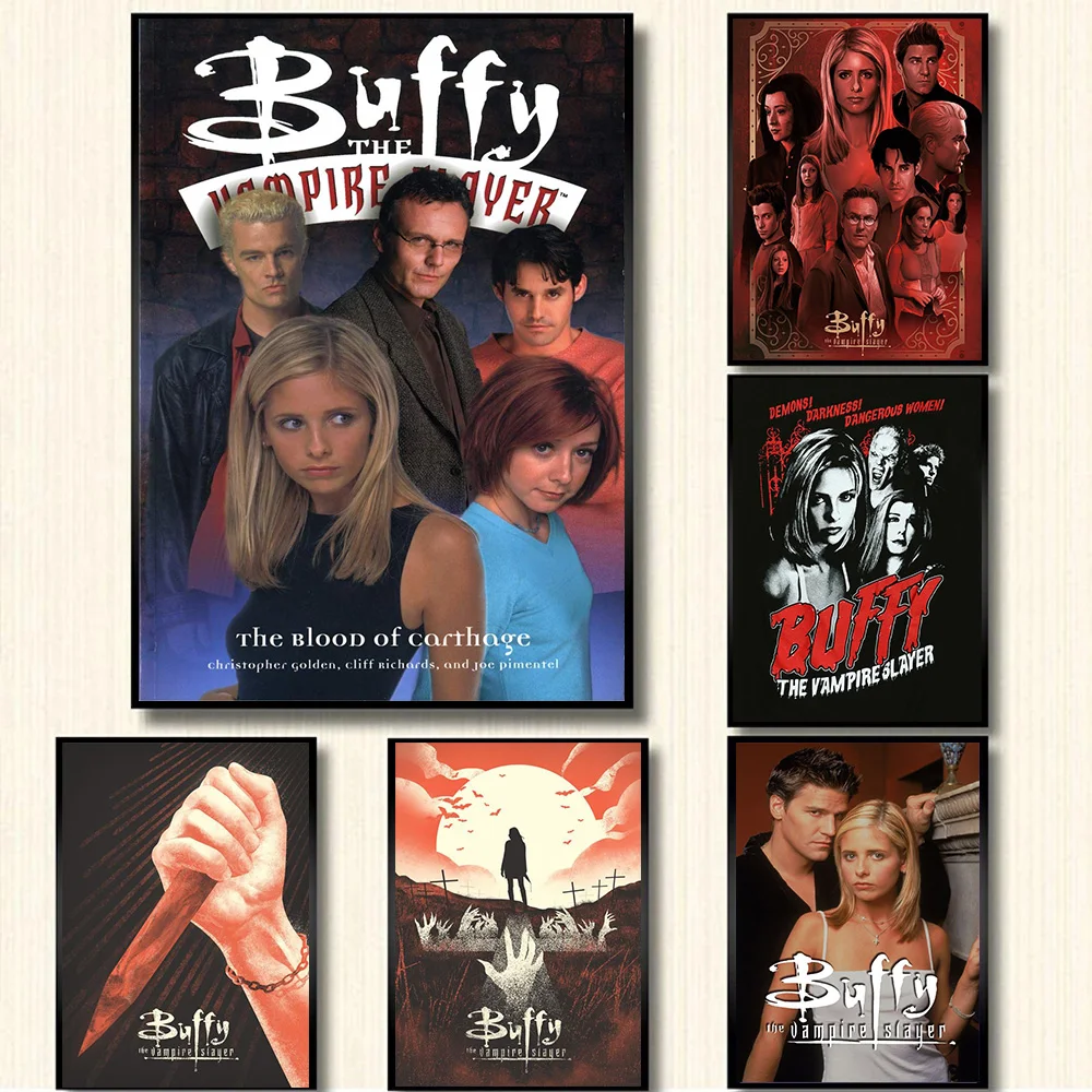 90s Classic TV Show Series Buffy the Vampire Slayer Retro Poster Wall Art Pictures Canvas Painting Home Room Decor