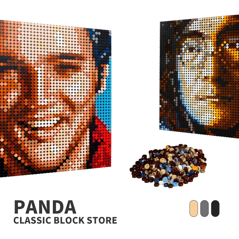 Famous Star Singer Pixel Painting MOC Bricks 31204 Actress Building Blocks Art Picture 31197 DIY Decoration Toys Adult Kid Gifts