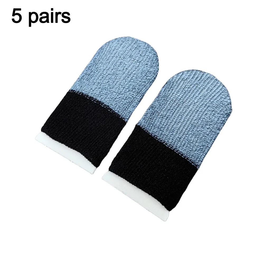 Dualcolor Touchscreen Finger Covers Anti Slip Sweatproof Gaming Finger Sleeves Super Thin Breathable Fingertip Gloves