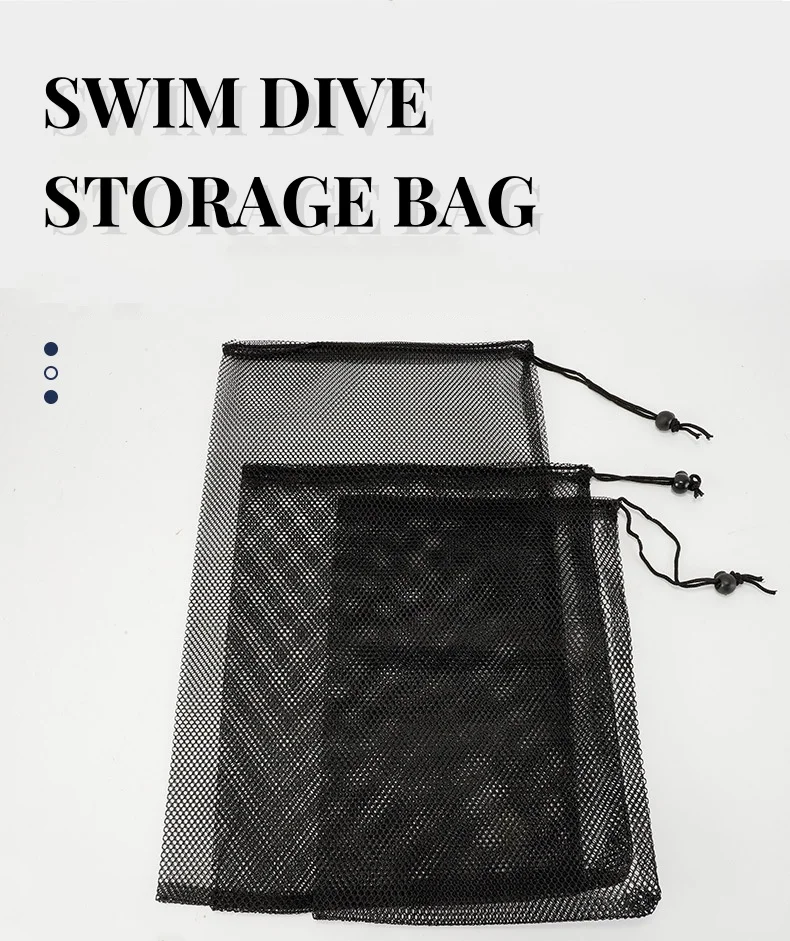Quick Dry Swim Dive Drawstring Bag for Water Sports 40x40cm Snorkelling Mask Flippers Packing Net Bags Camping Kayaking Hiking