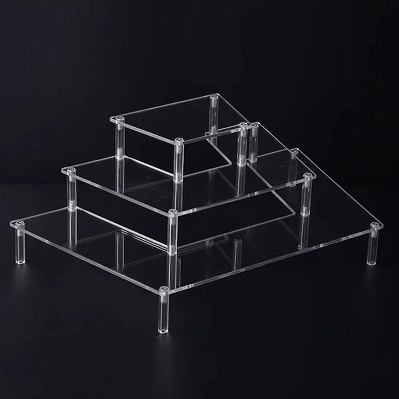 

Polygonal Transparent Acrylic Display Stand, Acrylic Column Organizer for Toy Models, Handicrafts, Cupcake Storage and Display